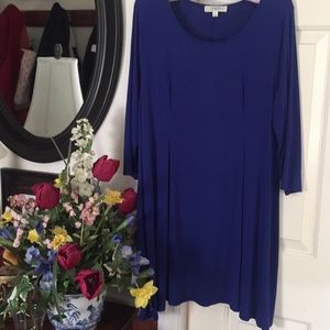 Cobalt blue knit tunic